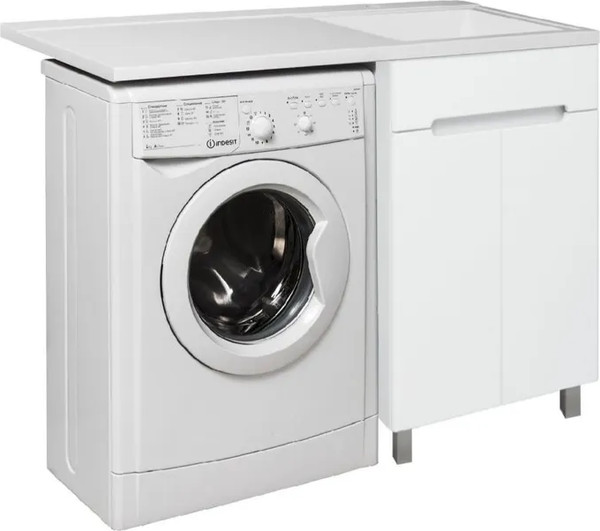 Изображение товара Тумба с умывальником Runo Парма 60 + Гамма 120 лайт с правым крылом (напольная)