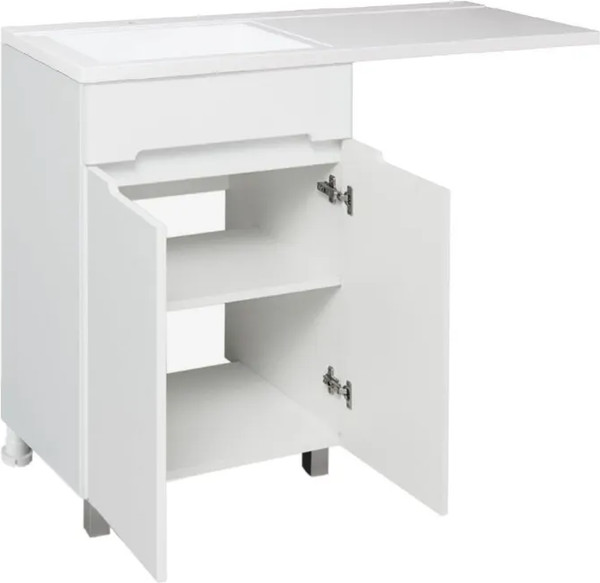 Изображение товара Тумба с умывальником Runo Парма 60 + Гамма 120 лайт с правым крылом (напольная)