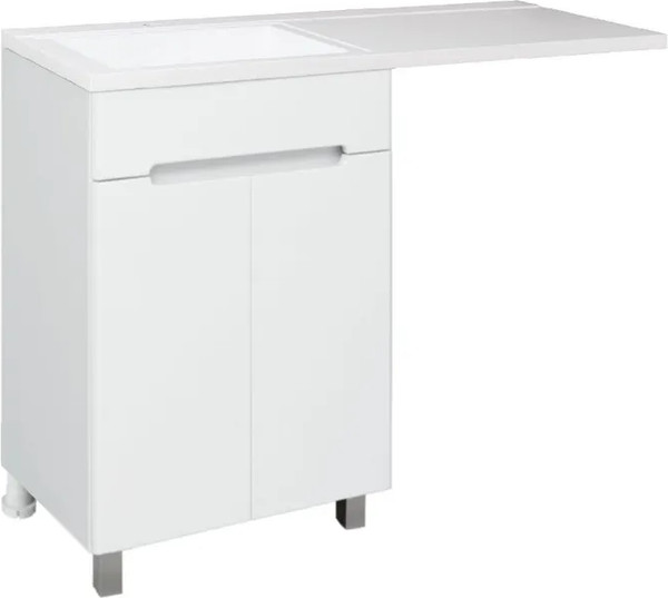 Изображение товара Тумба с умывальником Runo Парма 60 + Гамма 120 лайт с правым крылом (напольная)