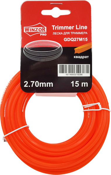 Изображение товара Леска для триммера Winzor Pro 2.70мм квадрат / GDQ27M15 (15м)