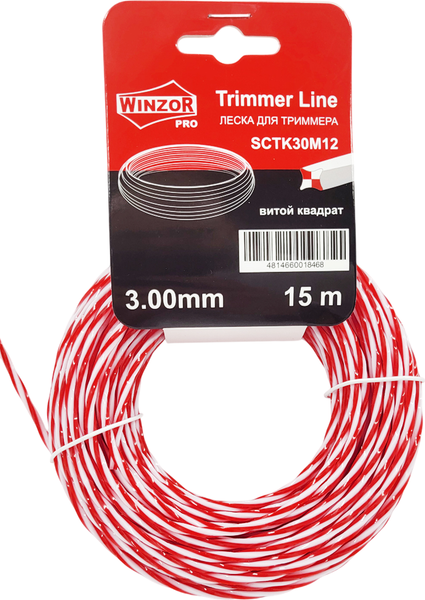 Изображение товара Леска для триммера Winzor Pro 3.00мм витой квадрат / SCTK30M12 (15м)