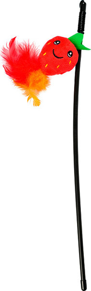 Изображение товара Игрушка для кошек Mr. Kranch Клубничка с кошачьей мятой и перышками / MKR178605