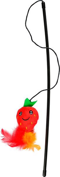 Изображение товара Игрушка для кошек Mr. Kranch Клубничка с кошачьей мятой и перышками / MKR178605