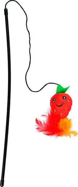 Изображение товара Игрушка для кошек Mr. Kranch Клубничка с кошачьей мятой и перышками / MKR178605