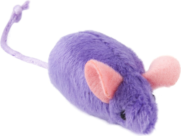 Изображение товара Набор игрушек для кошек Mr. Kranch Баклажанчик и Мышка плюшевая с к. мятой и перышками / MKR542366 (фиолетовый)