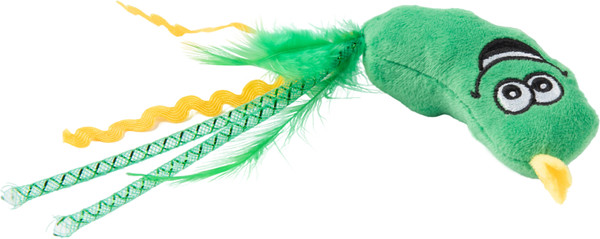 Изображение товара Игрушка для кошек Mr. Kranch Огурчик с кошачьей мятой и перышками / MKR542342 (зеленый)