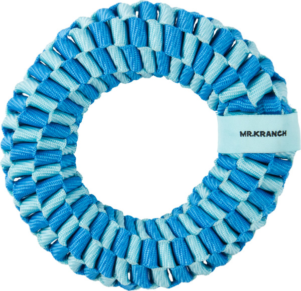 Изображение товара Игрушка для собак Mr. Kranch Плетеное кольцо / MKR542168 (голубой)