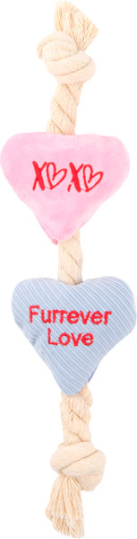 Изображение товара Игрушка для собак Mr. Kranch Канат с сердечками / MKR541994 (розовый)