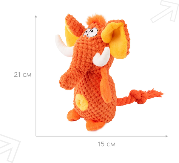 Изображение товара Игрушка для собак Mr. Kranch Слон / MKR542038 (оранжевый)