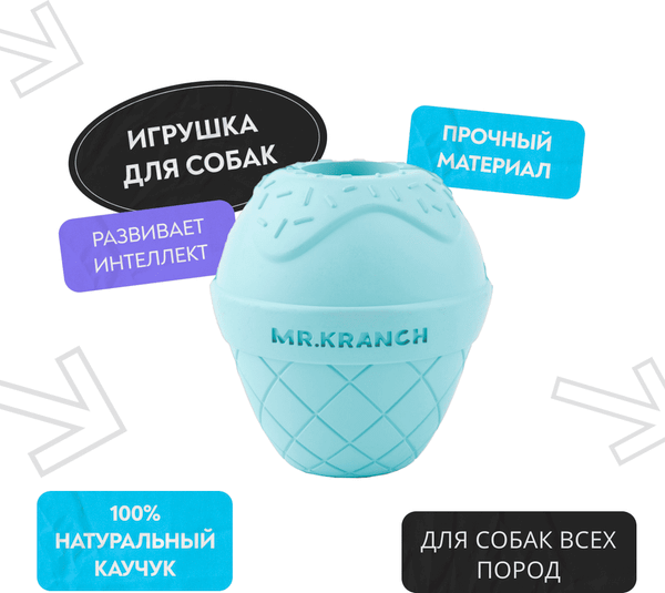 Изображение товара Игрушка для собак Mr. Kranch Мороженое / MKR541932 (голубой)
