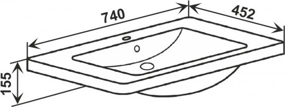 Изображение товара Тумба с умывальником Runo Парма 75 + Omega 75 (подвесная)