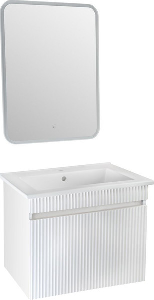 Изображение товара Тумба с умывальником Runo Модена 65 + Оскар 65 (подвесная, белый)