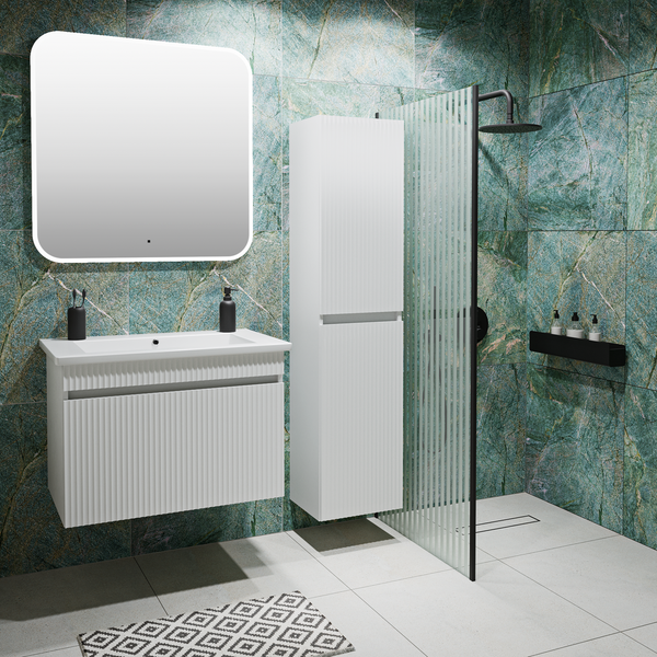 Изображение товара Тумба с умывальником Runo Модена 75 + Оскар 75 (подвесная, белый)