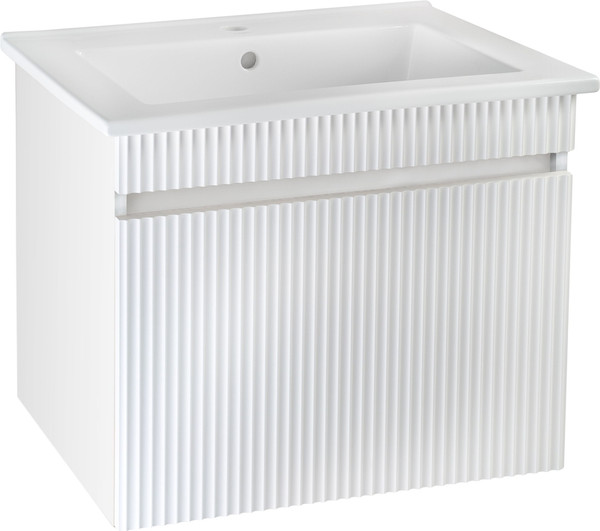 Изображение товара Тумба с умывальником Runo Модена 75 + Оскар 75 (подвесная, белый)