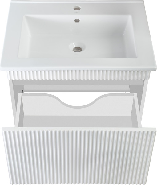 Изображение товара Тумба с умывальником Runo Модена 75 + Оскар 75 (подвесная, белый)