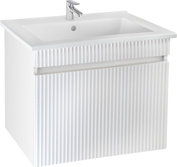 Изображение товара Тумба с умывальником Runo Модена 75 + Оскар 75 (подвесная, белый)