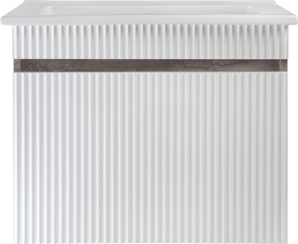 Изображение товара Тумба с умывальником Runo Модена 65 + Оскар 65 (подвесная, железный камень)