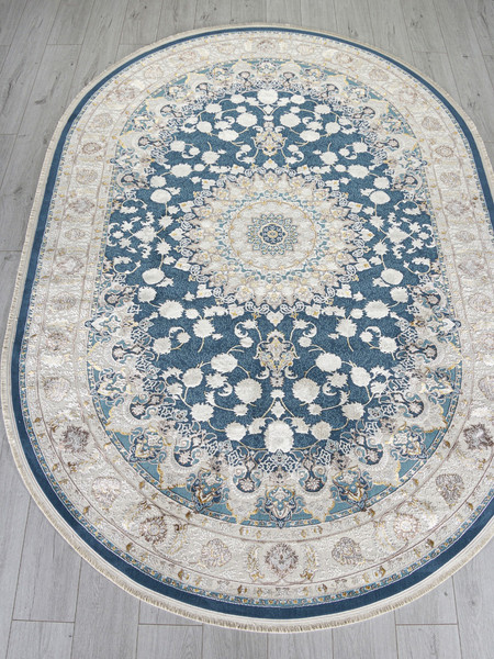 Изображение товара Ковер Arda Zarina A050B-OVAL-D.BLUE-CREAM (1.6x2.3)