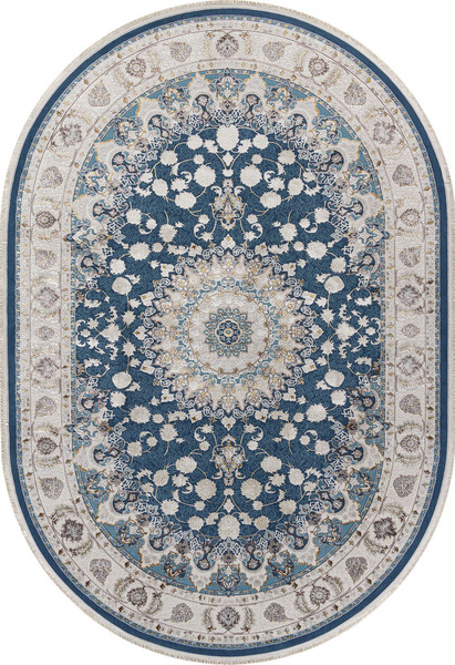 Изображение товара Ковер Arda Zarina A050B-OVAL-D.BLUE-CREAM (1.6x2.3)