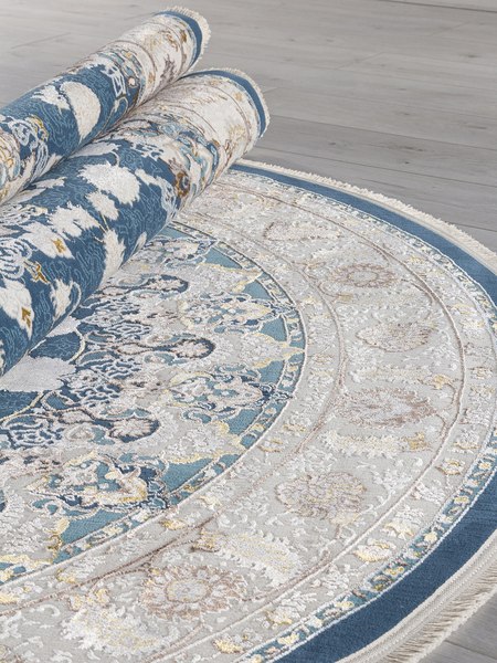 Изображение товара Ковер Arda Zarina A050B-OVAL-D.BLUE-CREAM (1.6x2.3)