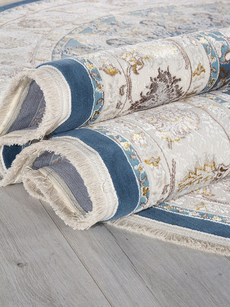Изображение товара Ковер Arda Zarina A050B-OVAL-D.BLUE-CREAM (1.6x2.3)