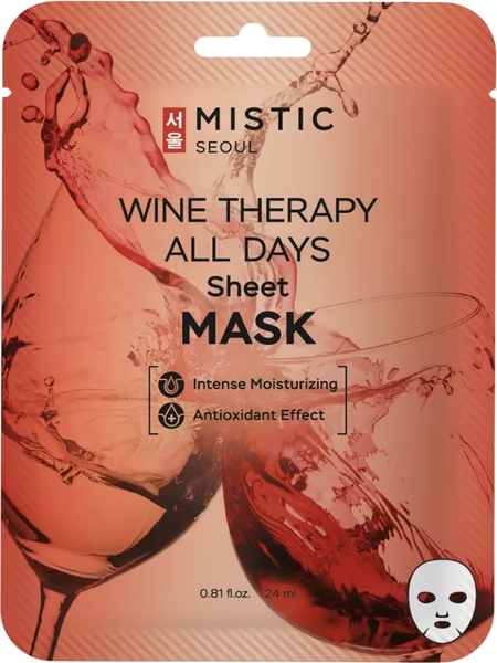 Изображение товара Маска для лица тканевая Mistic с экстрактом вина (24мл)