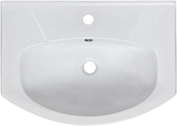 Изображение товара Тумба с умывальником Runo Милано 65 + Элеганс 65 (напольная, белый)