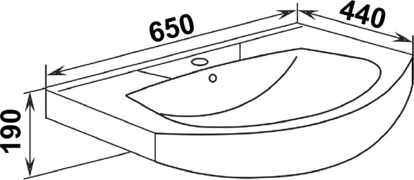 Изображение товара Тумба с умывальником Runo Милано 65 + Элеганс 65 (напольная, белый)