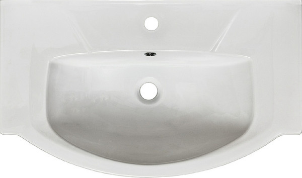 Изображение товара Тумба с умывальником Runo Милано 75 + Элеганс 75 (напольная, белый)