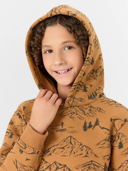 Изображение товара Худи детское Mark Formelle 123388 (р.122-60, горы на цвете орех)