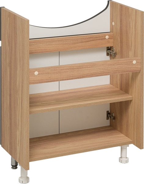 Изображение товара Тумба с умывальником Runo Лада 60 + Уют 60 (напольная, дуб/графит)