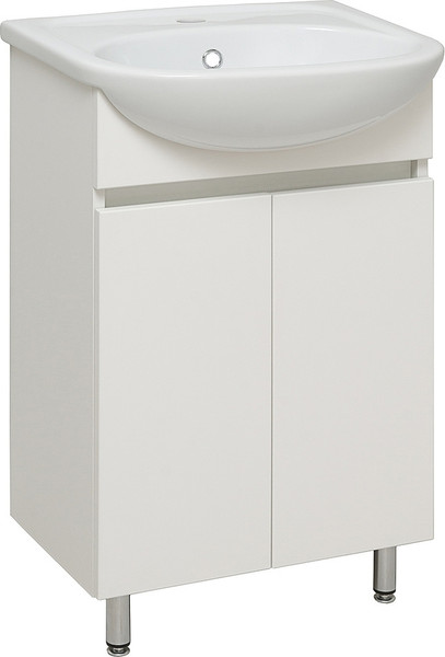 Изображение товара Тумба с умывальником Runo Лада 50 + Уют 50 (напольная, белый)