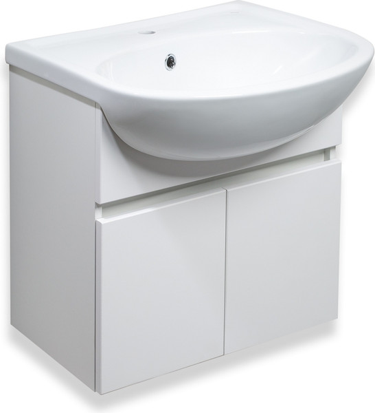 Изображение товара Тумба с умывальником Runo Лада 60 + Уют 60 (подвесная, белый)