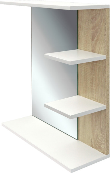 Изображение товара Зеркало Doratiz Доминикана 57 / 2711.176 (белый/дуб сонома, с полками)