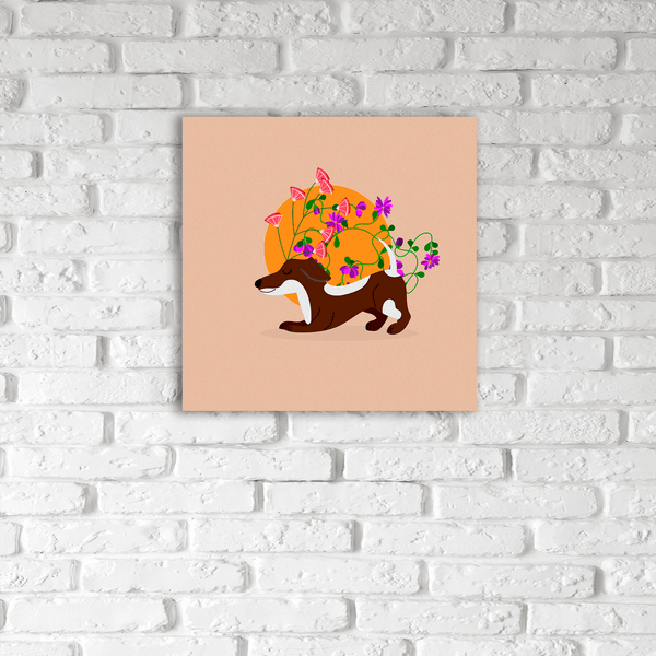 Изображение товара Картина Stamprint Собака и йога 1 / CD001 (35х35см)