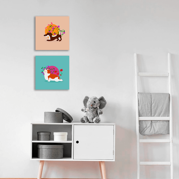 Изображение товара Картина Stamprint Собака и йога 1 / CD001 (35х35см)