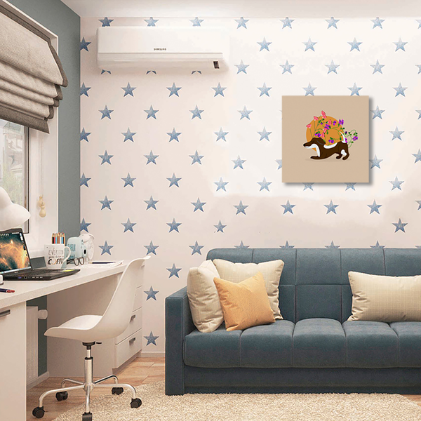 Изображение товара Картина Stamprint Собака и йога 1 / CD001 (35х35см)