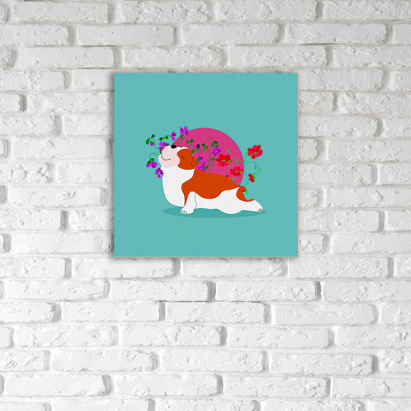 Изображение товара Картина Stamprint Собака и йога 2 / CD002 (35х35см)
