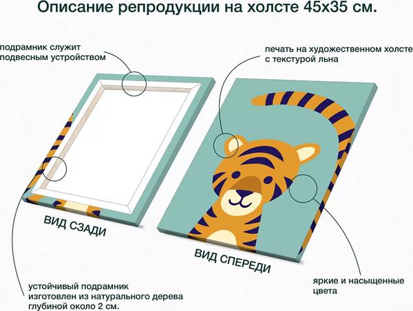 Изображение товара Картина Stamprint Усатый полосатый / CD012 (45х35см)