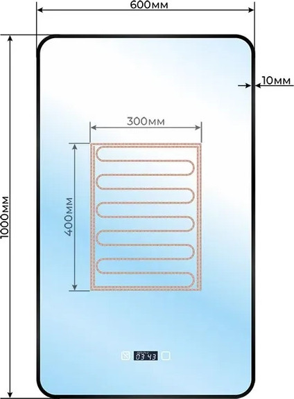 Изображение товара Зеркало Toppus Monaco 60х100 / 2911.022