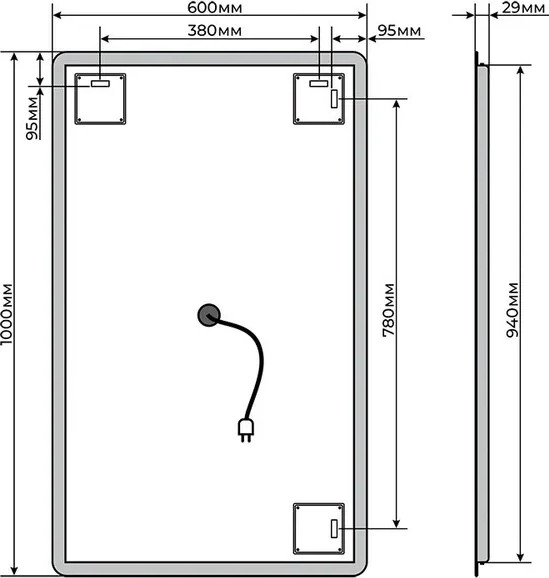 Изображение товара Зеркало Toppus Monaco 60х100 / 2911.023