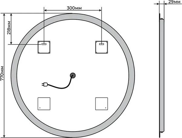 Изображение товара Зеркало Toppus Milan D77 / 2911.029