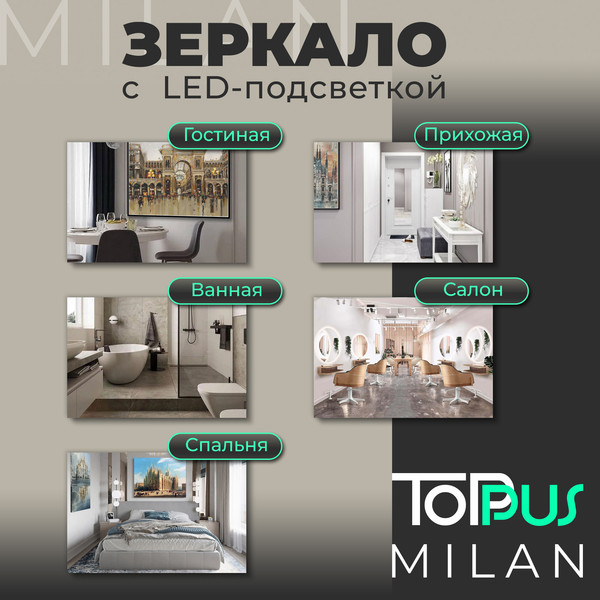 Изображение товара Зеркало Toppus Milan D100 / 2911.030