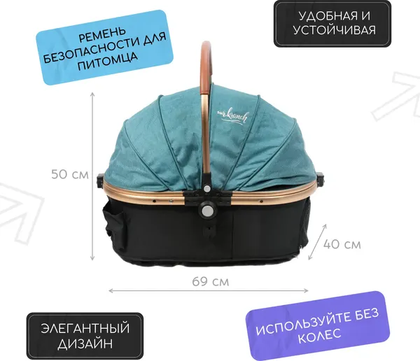 Изображение товара Тележка-переноска Mr. Kranch Большая / MKR542496 (голубой)