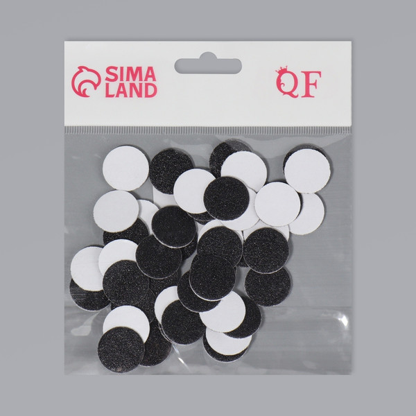 Изображение товара Набор файлов для педикюрного диска Queen Fair Абразив 80 / 10518992 (черный, 20мм, 50шт)