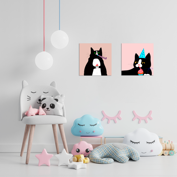 Изображение товара Картина на стекле Stamprint Кот и колпак CL005 (50х50см)