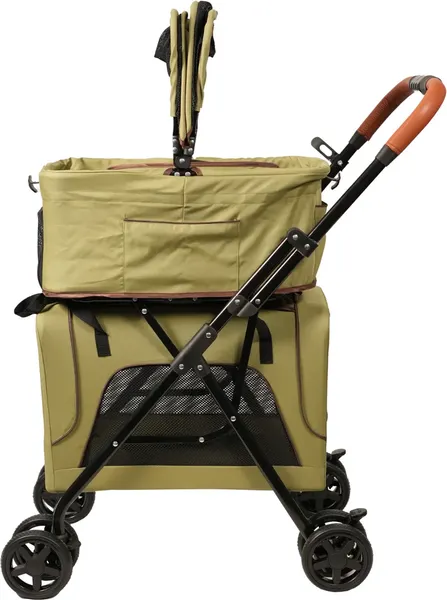 Изображение товара Тележка-переноска Mr. Kranch Двойная / MKR542748 (оливковый)