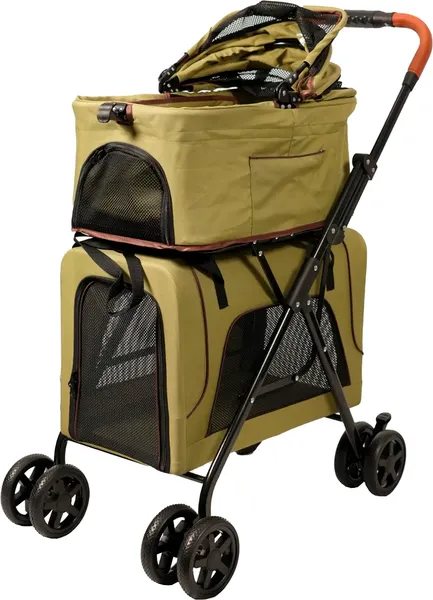 Изображение товара Тележка-переноска Mr. Kranch Двойная / MKR542748 (оливковый)