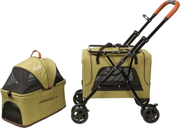 Изображение товара Тележка-переноска Mr. Kranch Двойная / MKR542748 (оливковый)