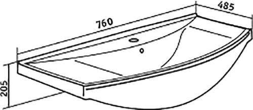 Изображение товара Тумба с умывальником Runo Барселона 75 + Стиль 75 (напольная)